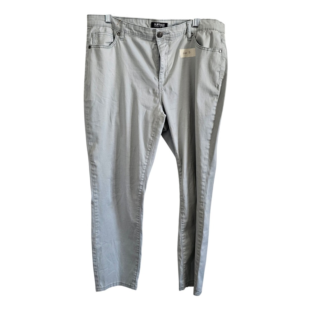 Buffalo David Bitton Daily Mid-Rise Stretch Skinny Ankle Grazer Grey Pants 12/32